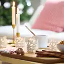 Bild 3 von VINTERFINT Teelichthalter, weiß, 8 cm