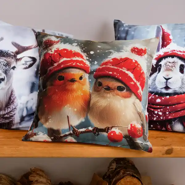 Bild 1 von Kissenhülle mit Tier-Motiven, ca. 40x40 cm