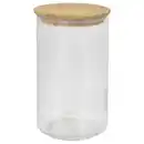 Bild 1 von EKLATANT Dose mit Deckel, Klarglas/Bambus, 1 l