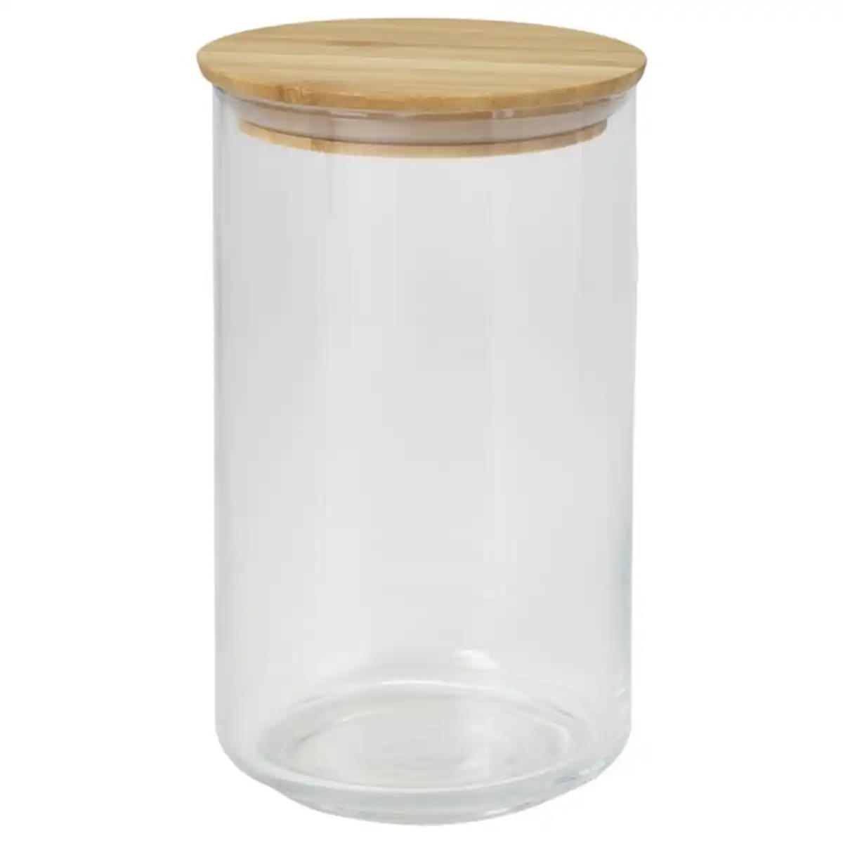 Bild 1 von EKLATANT Dose mit Deckel, Klarglas/Bambus, 1 l