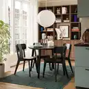 Bild 2 von LISABO / LISABO Tisch und 4 Stühle, schwarz/schwarz, 105 cm