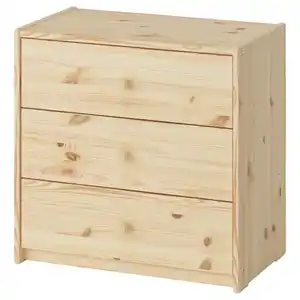 RAST Kommode mit 3 Schubladen, Kiefer, 60x59 cm