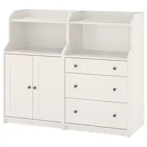 HAUGA Aufbewahrungskombi, weiß, 139x46x116 cm