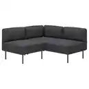 Bild 1 von LILLEHEM Modulecksofa 2-sitzig, Gunnared dunkelgrau/Metall