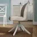 Bild 3 von ROSENTORP / ROSENTORP Tisch und 4 Stühle, weiß/weiß Kilanda hellbeige, 110/155 cm