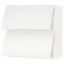 Bild 1 von METOD Wandschrank horiz. m 2 Türen, weiß/Voxtorp matt weiß, 80x80 cm