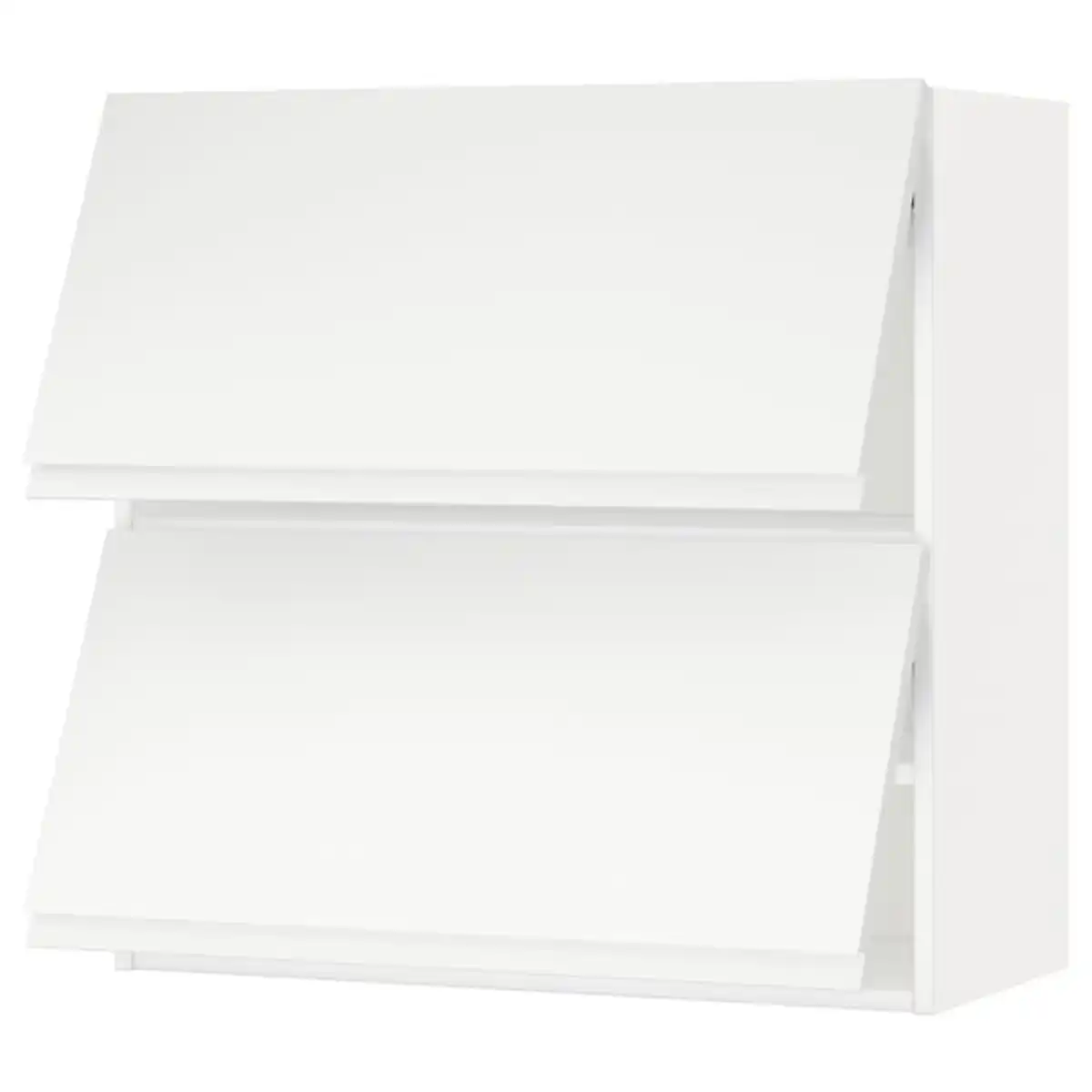 Bild 1 von METOD Wandschrank horiz. m 2 Türen, weiß/Voxtorp matt weiß, 80x80 cm