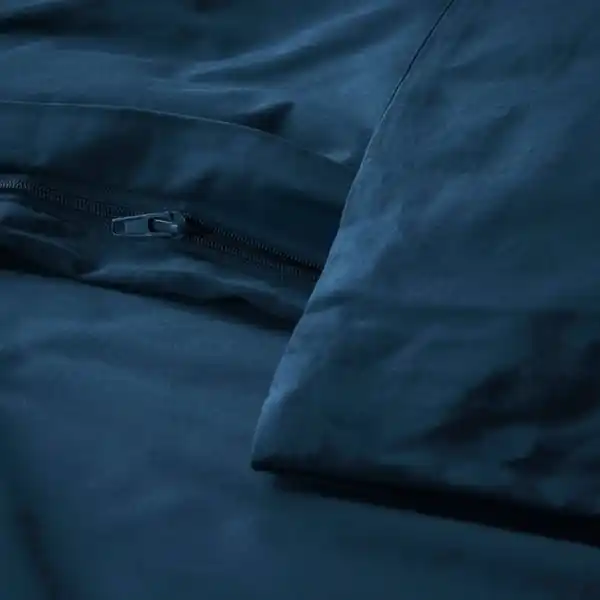 Bild 4 von HAMPFLOCKEL Bettwäsche-Set, 3-teilig, dunkelblau, 240x220/80x80 cm