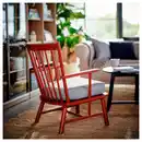 Bild 3 von PERSBOL Sessel, braunrot/Tibbleby beige/grau