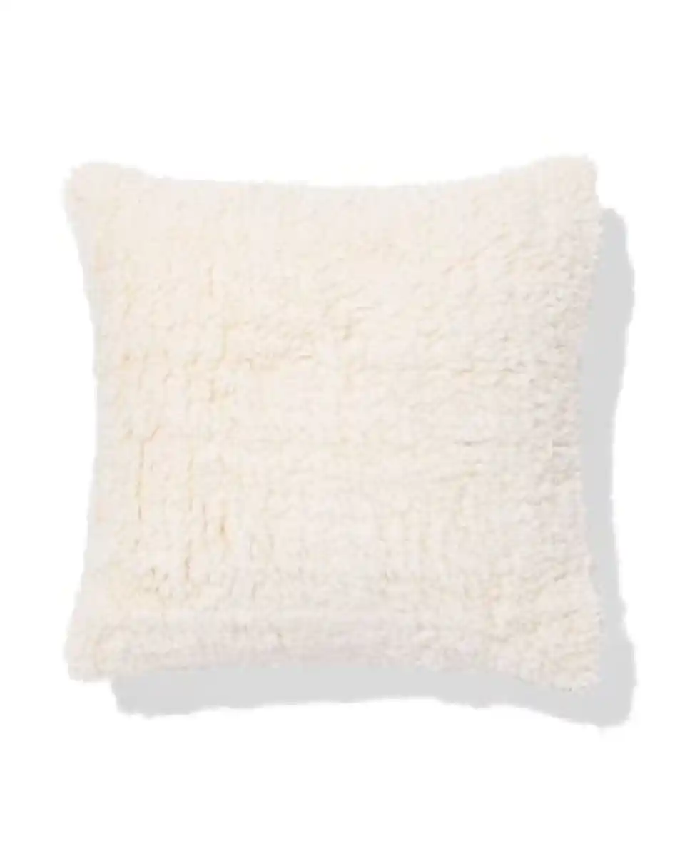 Bild 1 von Kissenbezug, 40 x 40 cm, Teddystoff, Weiß