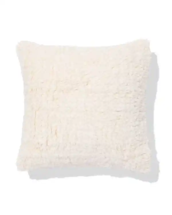 Bild 1 von Kissenbezug, 40 x 40 cm, Teddystoff, Weiß