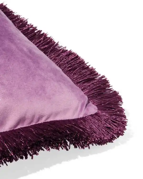 Bild 3 von Kissenbezug, 50 x 50 cm, Fransen, Rosa