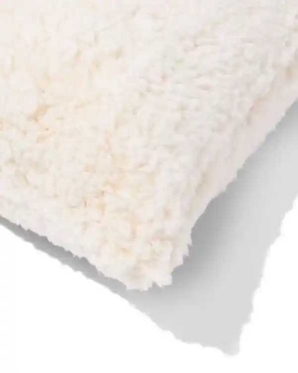 Bild 2 von Kissenbezug, 40 x 40 cm, Teddystoff, Weiß