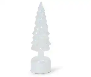 Rotierender LED-Dekobaum aus Glas, klein