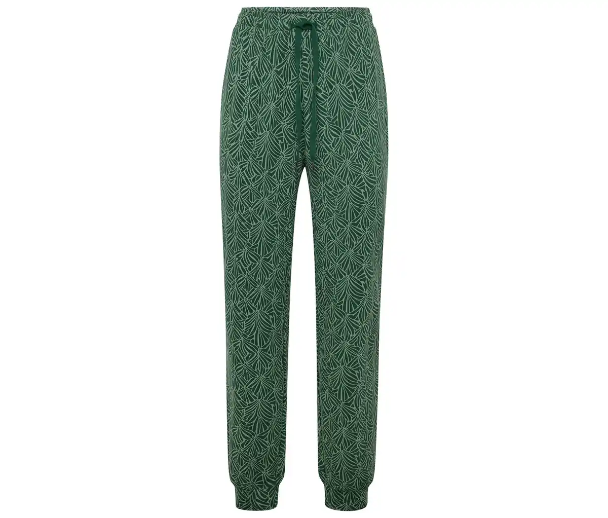Bild 1 von Pyjamahose, grün mit Alloverprint