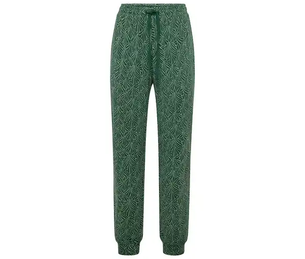 Bild 1 von Pyjamahose, grün mit Alloverprint