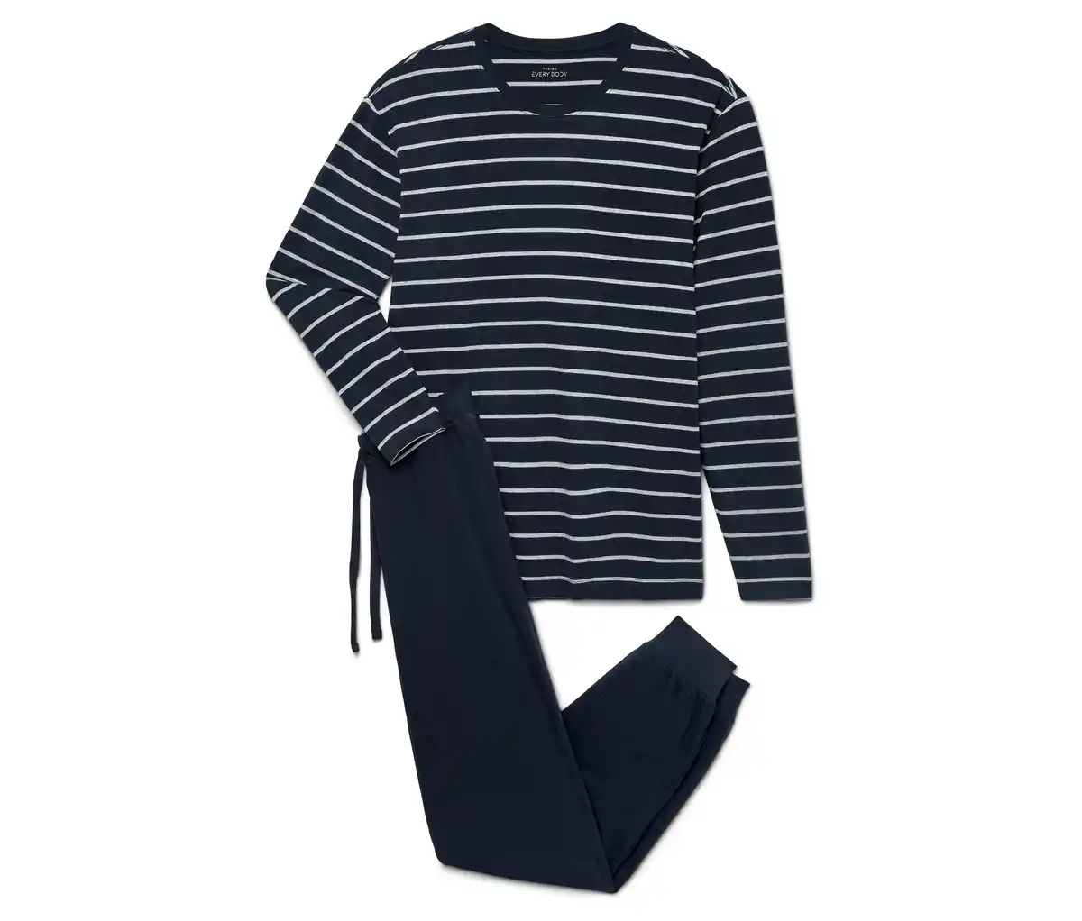 Bild 1 von Pyjama mit Bündchen, dunkelblau gestreift