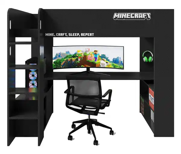 Bild 1 von roba Minecraft Gaming-Bett mit Schreibtisch