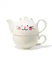 Bild 1 von Teekanne mit Tasse 300 ml, Keramik, Katze