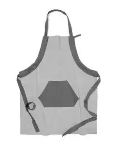 Schürze, Baumwolle, grau