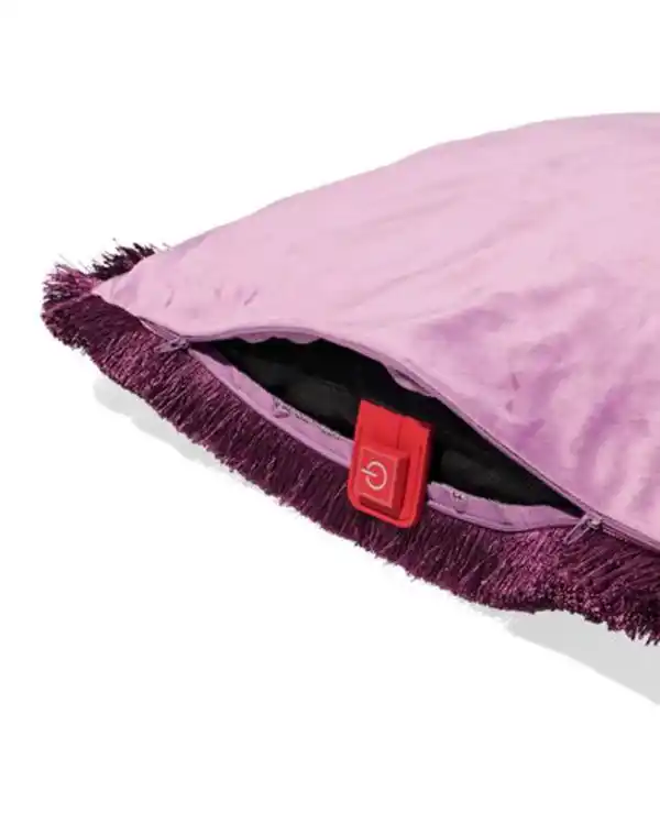 Bild 2 von Kissenbezug, 50 x 50 cm, Fransen, Rosa