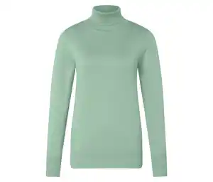 Feinstrick-Rollkragenpullover, mint