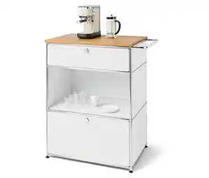 Kaffee-Kommode Metall »CN3« mit 2 Schubladen, weiß