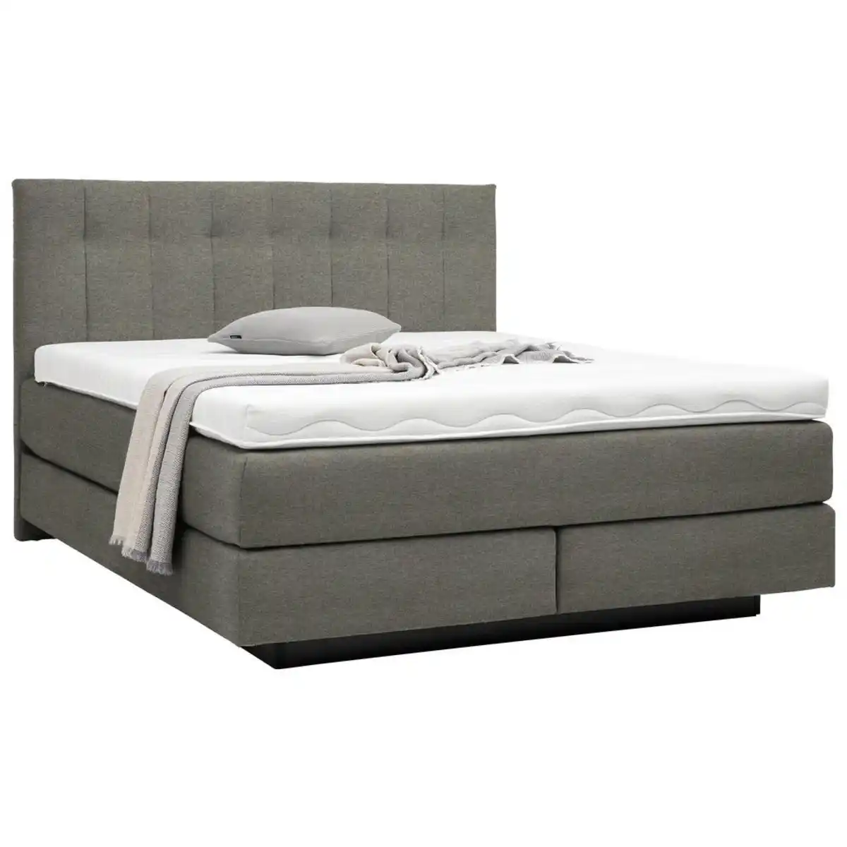 Bild 1 von Beldomo - Sleep Boxspringbett, Braun, Textil, H3, 7-Zonen, Höhe ca. 23 cm, 160x200 cm, Goldenes M, Made in EU, gepolstertes Kopfteil, Federkernmatratze, Topper durchgehend, in verschiedenen Größen