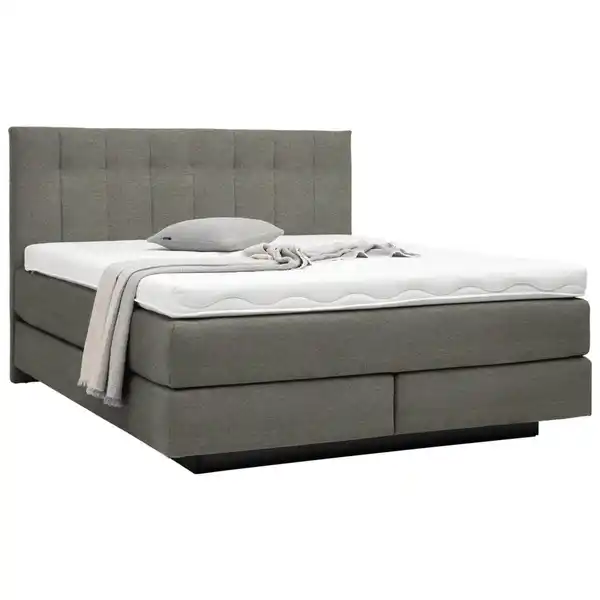 Bild 1 von Beldomo - Sleep Boxspringbett, Braun, Textil, H3, 7-Zonen, Höhe ca. 23 cm, 160x200 cm, Goldenes M, Made in EU, gepolstertes Kopfteil, Federkernmatratze, Topper durchgehend, in verschiedenen Größen