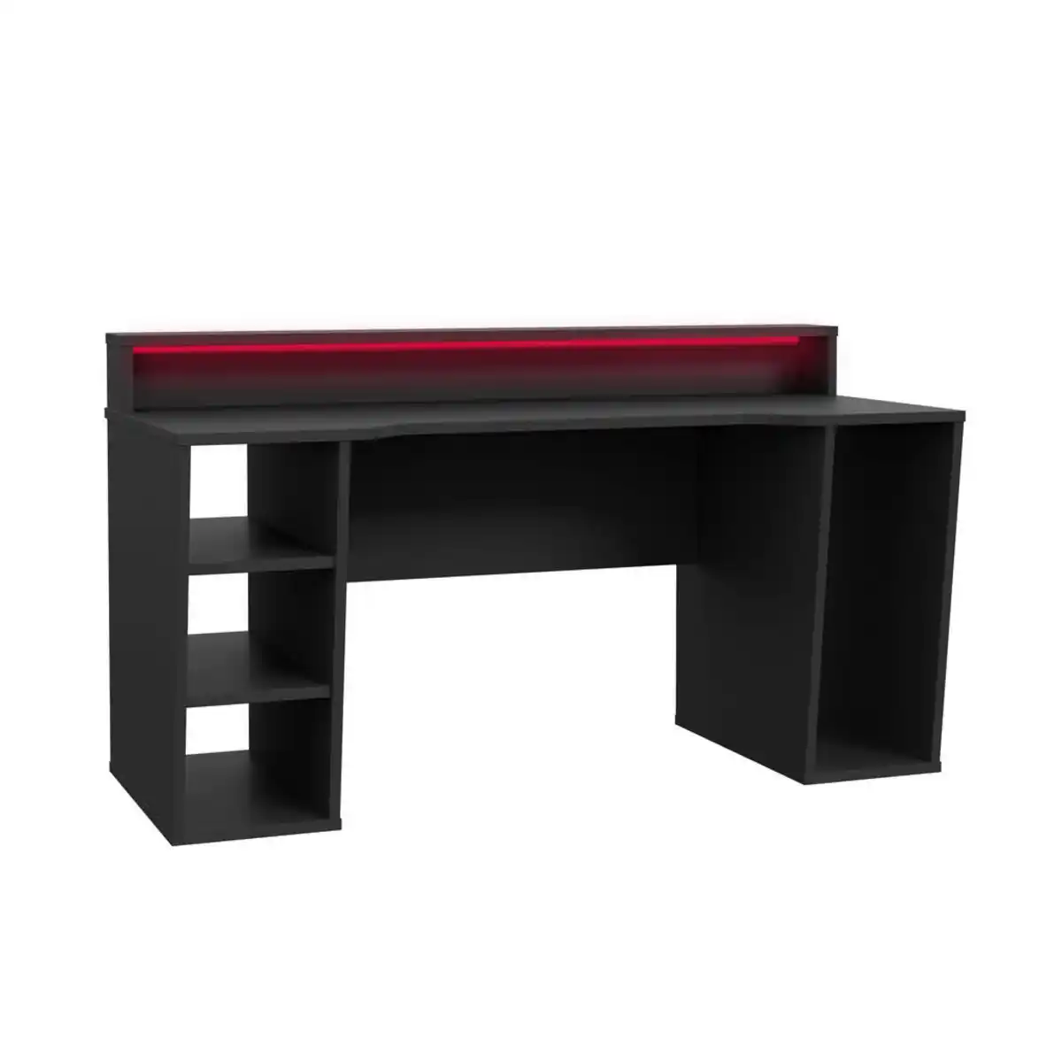 Bild 1 von Mid.you Gamingtisch, Schwarz, Metall, Kunststoff, Holzwerkstoff, rechteckig, 72x91x160 cm, Stauraum, Arbeitszimmer, Schreibtische, Computertische