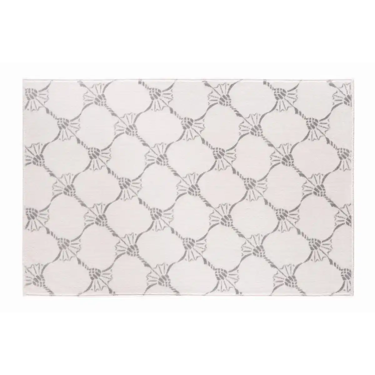 Bild 1 von Joop! Badteppich Repetition, Weiß, Textil, Floral, rechteckig, 70x120 cm, Made in Germany, für Fußbodenheizung geeignet, Badtextilien, Badematten