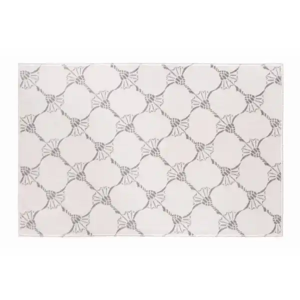 Bild 1 von Joop! Badteppich Repetition, Weiß, Textil, Floral, rechteckig, 70x120 cm, Made in Germany, für Fußbodenheizung geeignet, Badtextilien, Badematten