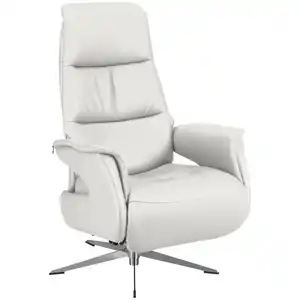 Welnova Relaxsessel, Weiß, Leder, Echtleder, Spaltleder, 74x108x86 cm, Fußauswahl, Lederauswahl, Stoffauswahl, erweiterbar (Typenauswahl), Relaxfunktion, Stühle
