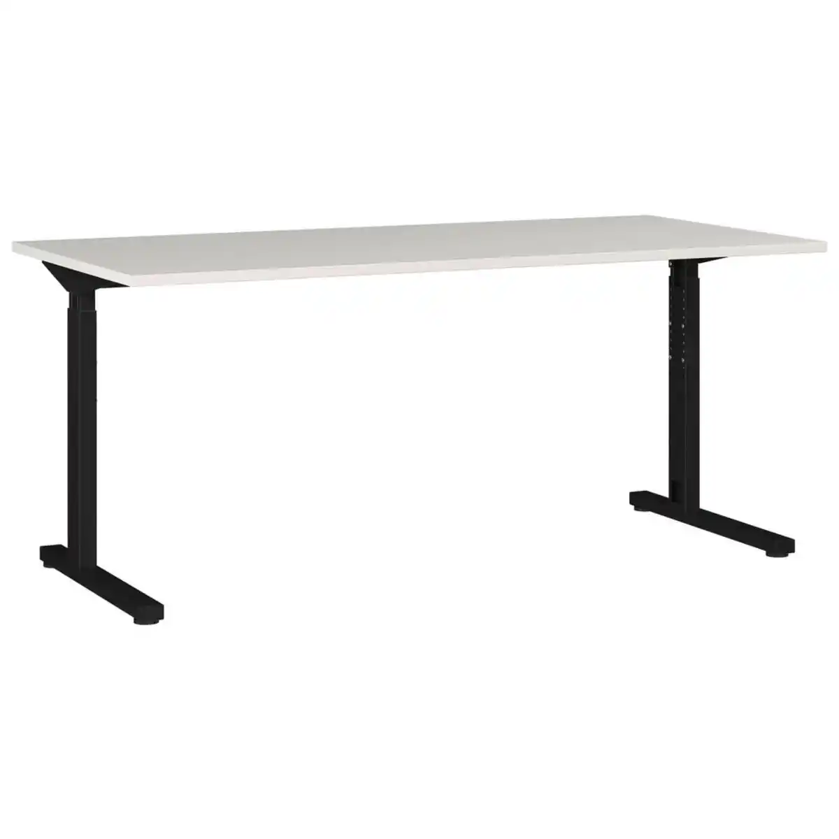 Bild 1 von Germania Schreibtisch, Grau, Schwarz, Metall, Holzwerkstoff, rechteckig, C-Form, 80x70x180 cm, höhenverstellbar, Arbeitszimmer, Schreibtische, Bürotische