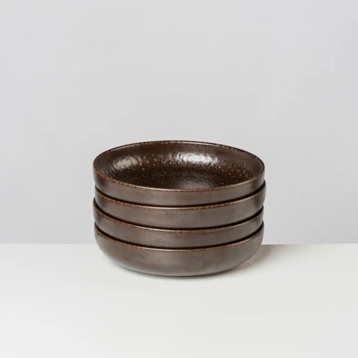 Bild 1 von Gipfelstück Suppentellerset Glockenklang, Braun, Keramik, 4-teilig, rund, 5 cm, Grüner Punkt, Made in Europe, Essen & Trinken, Geschirr, Teller, Suppenteller