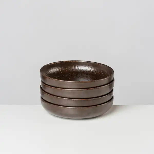 Bild 1 von Gipfelstück Suppentellerset Glockenklang, Braun, Keramik, 4-teilig, rund, 5 cm, Grüner Punkt, Made in Europe, Essen & Trinken, Geschirr, Teller, Suppenteller