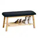 Bild 1 von Kesper Schuhregal, Natur, Schwarz, Textil, Naturmaterialien, 90x45x34 cm, FSC 100%, stehend, Garderobe, Schuhaufbewahrung, Schuhregale