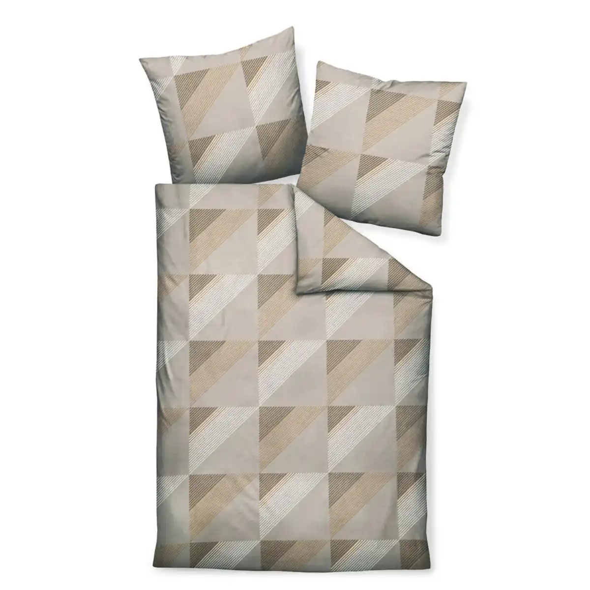 Bild 1 von Janine Bettwäsche J.d., Taupe, Textil, Graphik, 155x220 cm, Textiles Vertrauen - Oeko-Tex®, saugfähig, schadstoffgeprüft, bügelfrei, pflegeleicht, atmungsaktiv, hautfreundlich, Schlaftextilien,