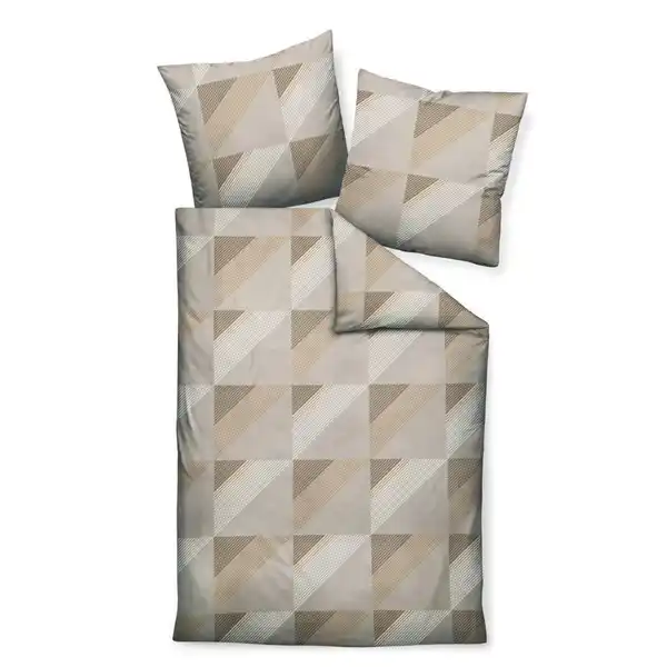 Bild 1 von Janine Bettwäsche J.d., Taupe, Textil, Graphik, 155x220 cm, Textiles Vertrauen - Oeko-Tex®, saugfähig, schadstoffgeprüft, bügelfrei, pflegeleicht, atmungsaktiv, hautfreundlich, Schlaftextilien,
