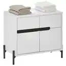 Bild 1 von Mid.you Waschbeckenunterschrank, Schwarz, Weiß, Holzwerkstoff, 60x55x35 cm, stehend, Badezimmer, Badezimmerschränke, Waschbeckenunterschränke