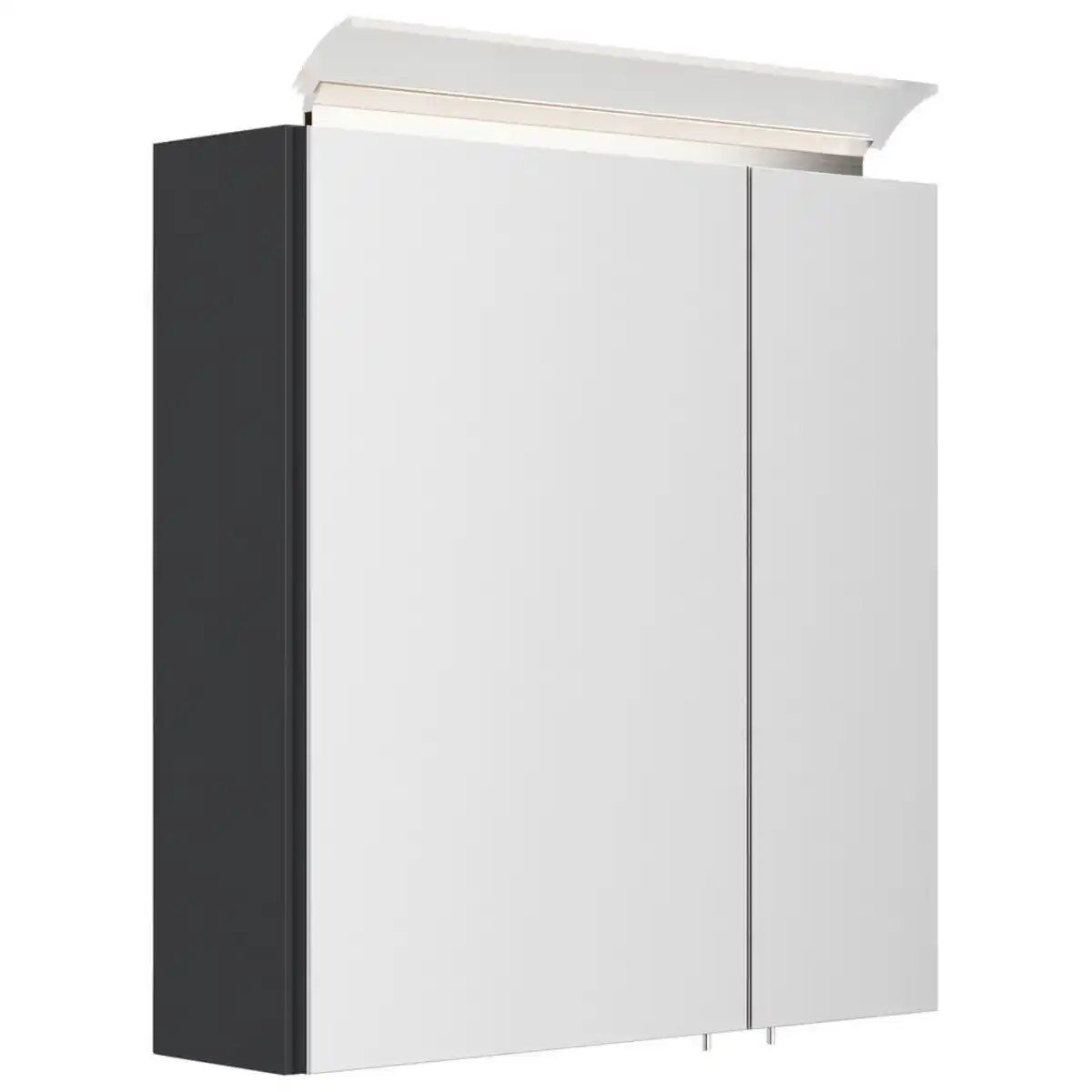 Bild 1 von Mid.you Spiegelschrank, Graphit, Holzwerkstoff, 2 Fächer, 60x62x17 cm, Soft-Close-System, hängend, Badezimmer, Badezimmerspiegel, Spiegelschränke