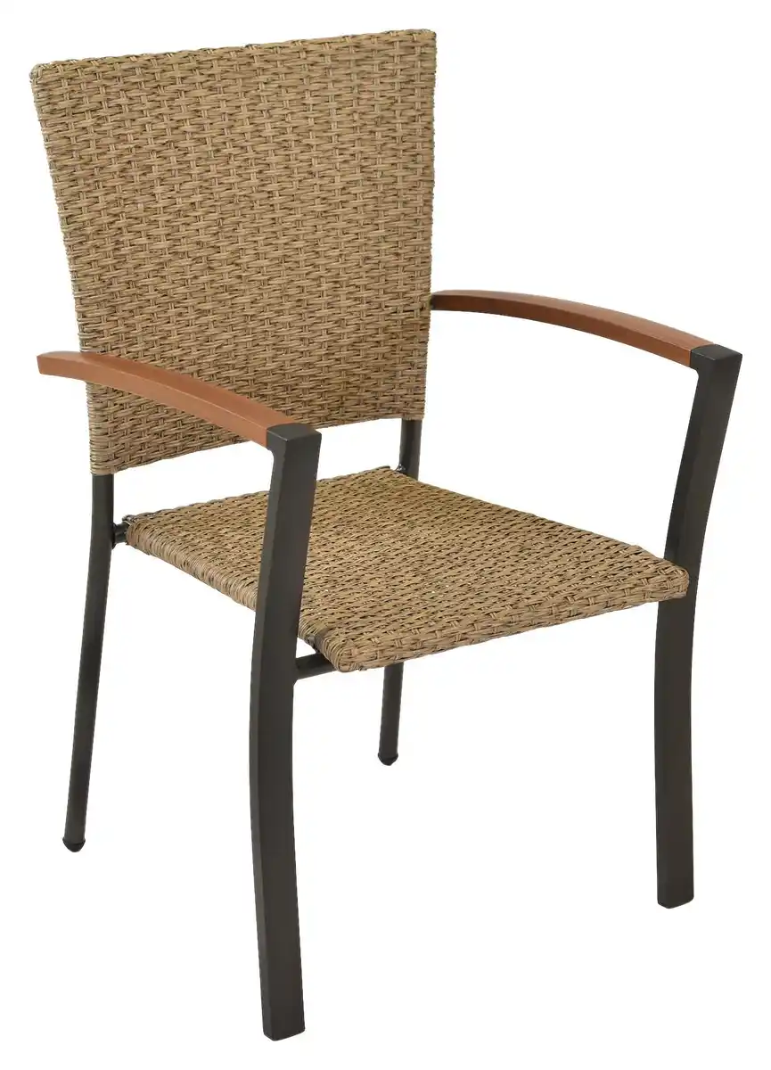 Bild 1 von STAPELSESSEL TERAMO 2ER-SET, Graphitfarben, Naturfarben