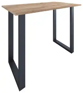 Bartisch XONA Schwarz/ Eiche ca.140x102x80cm, Schwarz, Honigeiche