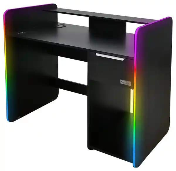 Bild 1 von Gamingtisch Electra ca. 110x55x95cm Schwarz mit LED, Schwarz