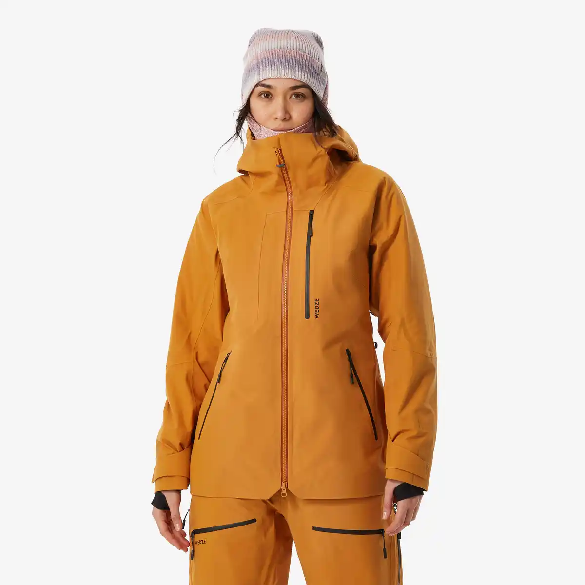 Bild 1 von WEDZE Skijacke Damen warm und atmungsaktiv - FR500 camel