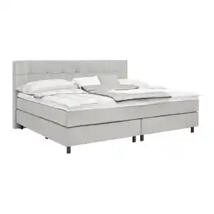 Boxspringbett Primo Hellgrau ca. 220x200cm, Hellgrau