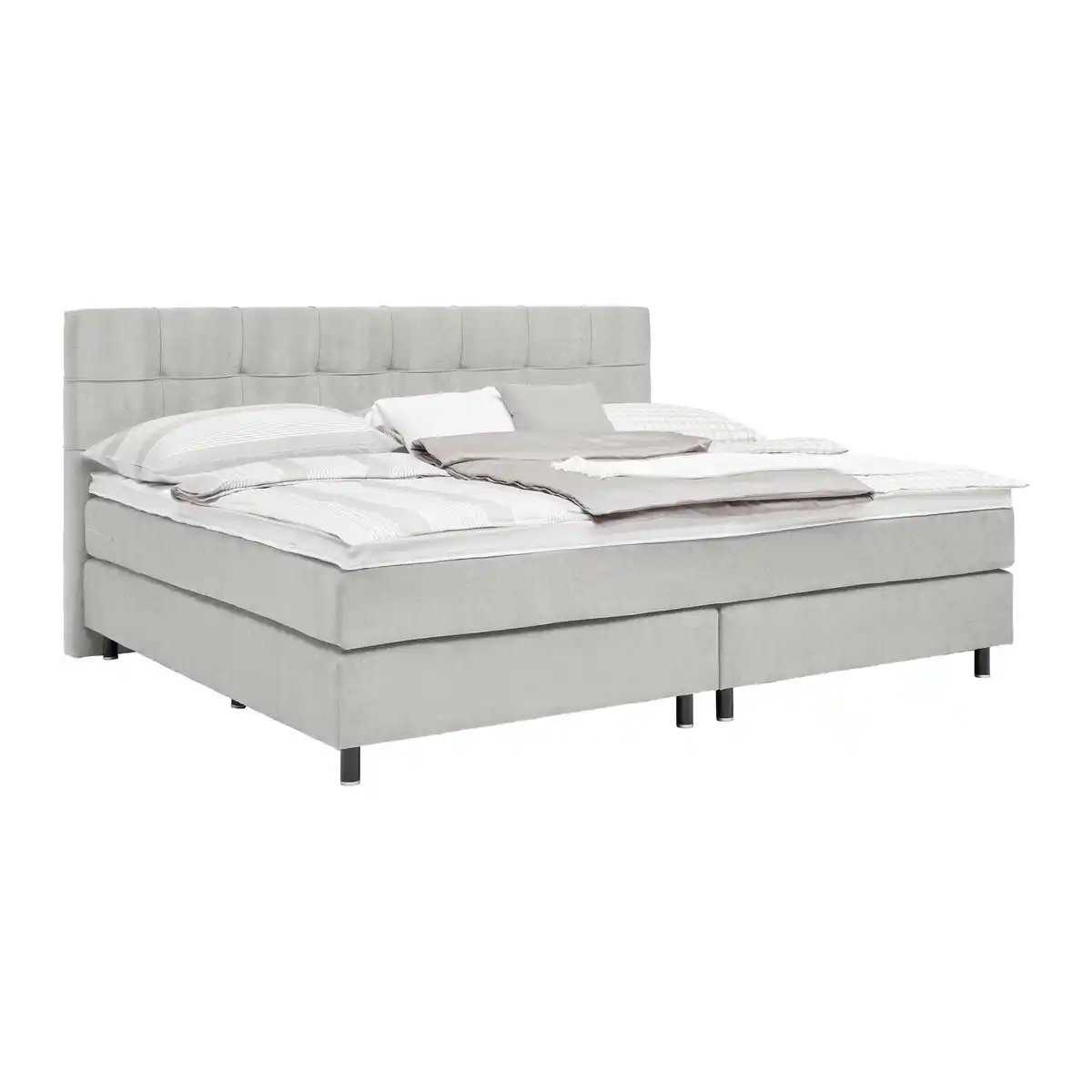 Bild 1 von Boxspringbett Primo Hellgrau ca. 220x200cm, Hellgrau