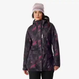 DREAMSCAPE Snowboardjacke Damen Skijacke - SNB 100 schwarz/rosa mit Print