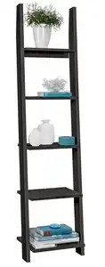 Regal in Schwarz mit 5 Fächer, Schwarz