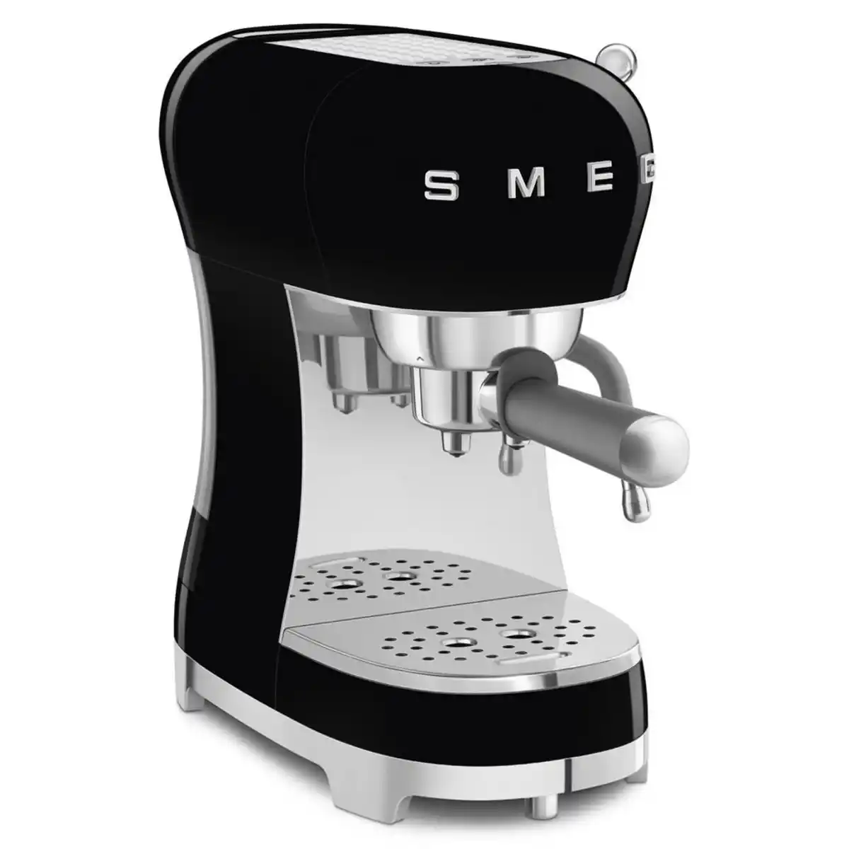 Bild 1 von Smeg Espressomaschine 50´s Style, Schwarz Hochglanz, Metall, Kunststoff, 1100 ml, 14.9x33x32.9 cm, Küchengeräte, Kaffeemaschinen & Zubehör